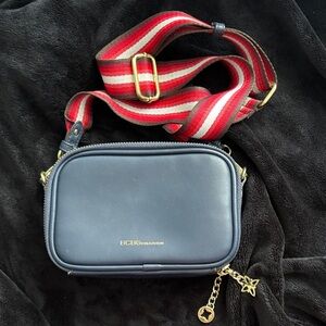 BCBG Navy Bag with Red and White Strap